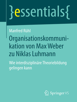 cover image of Organisationskommunikation von Max Weber zu Niklas Luhmann